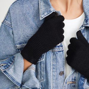 Rag & Bone Ace Cashmere Tech Gloves Black New